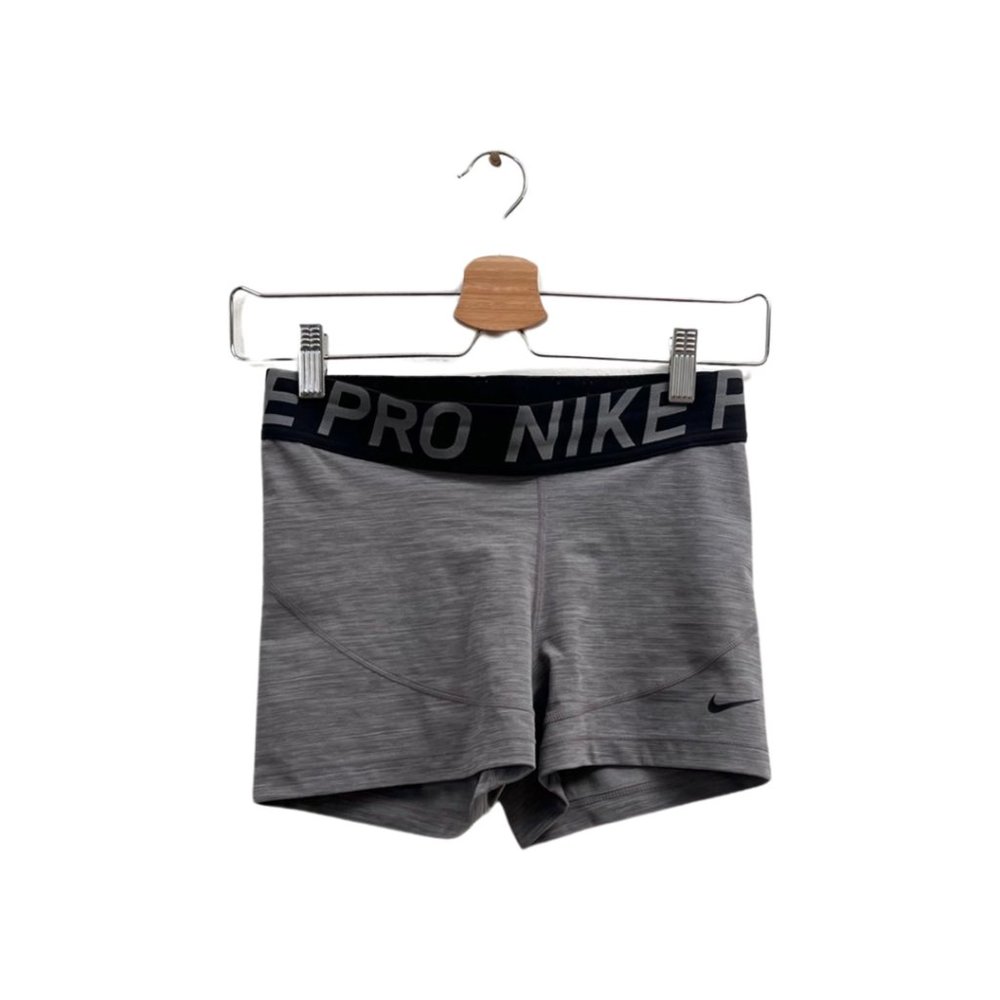 Nike Pro Women's 3" Shorts in Heathered Gray, Size M